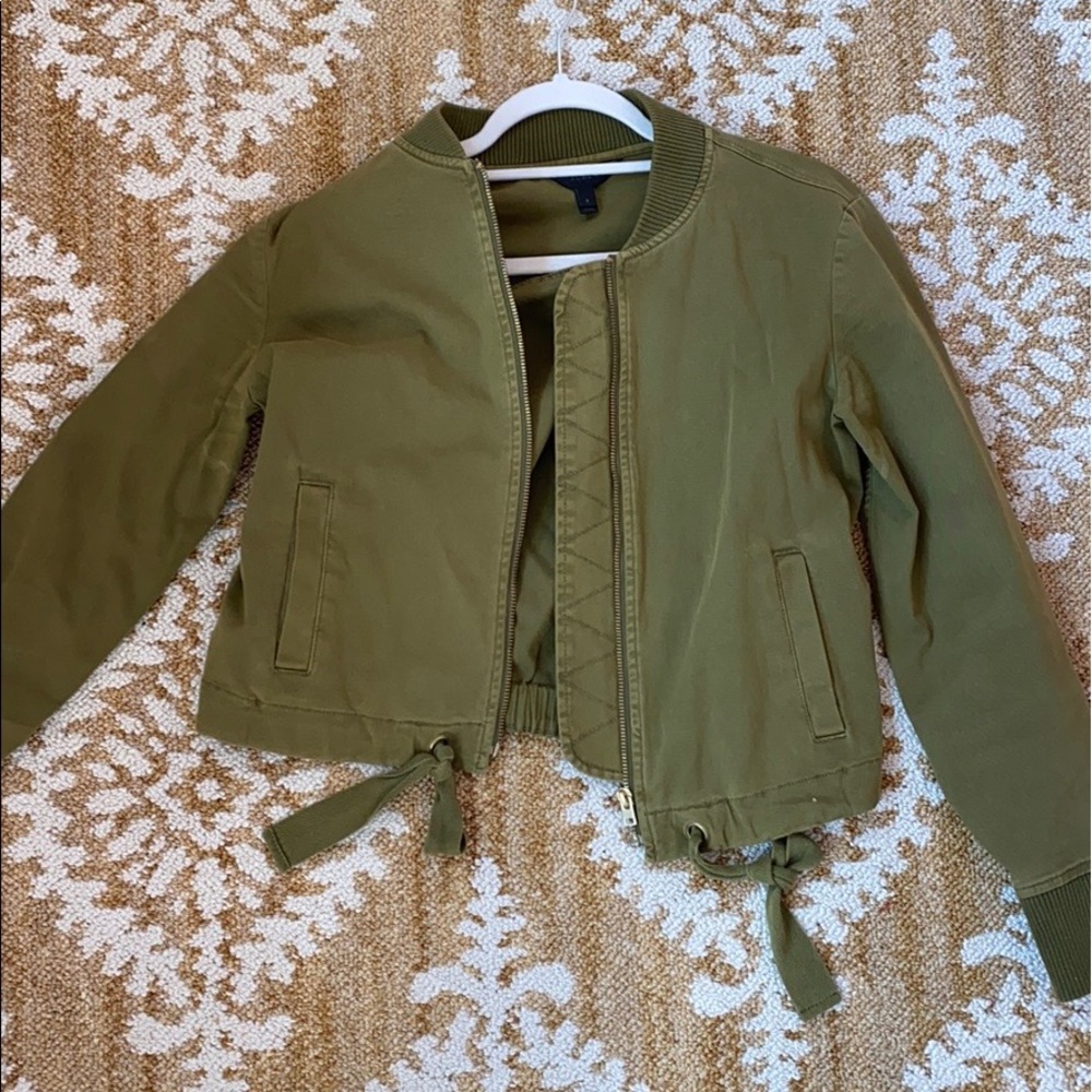 J.Crew olive green garment-dyed bomber jacket
